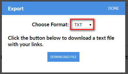 Export all bookmarks in stash.ai to TXT file